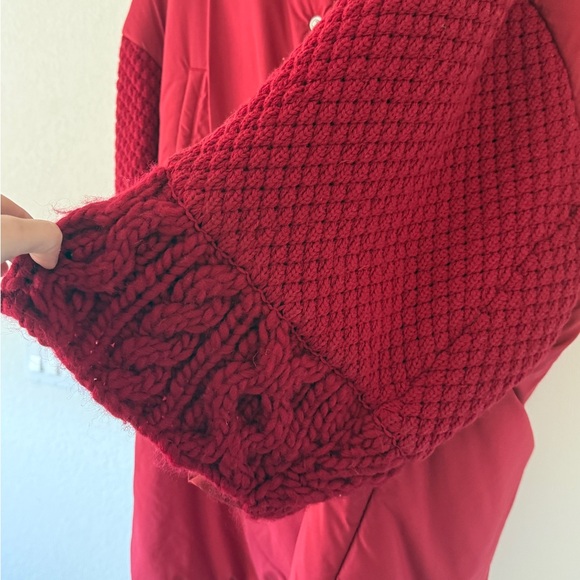 Undercover wool knitted sleeve padded coat - Picture 6 of 9